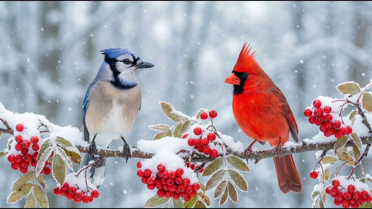 Зимние фортепианные мечты под пение птиц ❄️💙 Исцелите разум, избавьтесь от тревоги и обретите внут..