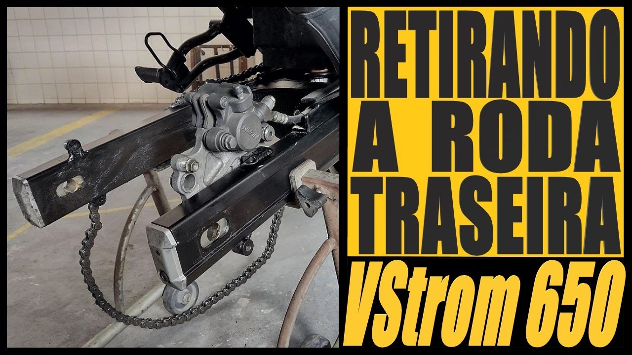 Como tirar e colocar a roda traseira da moto.