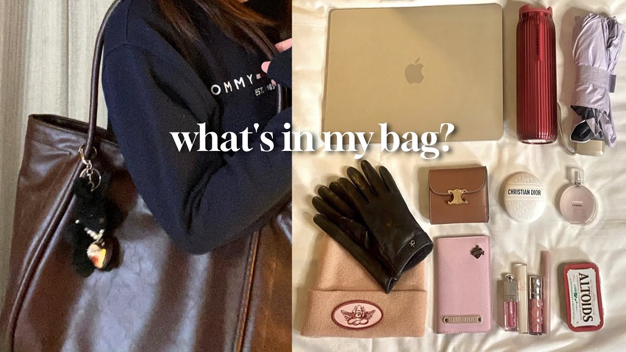 캐나다 유학생의 What's in my bag 💼꼭 가지고 다녀야하는 필수템? 요즘 꽂힌 립조합, 요즘 꽂힌 간식거리, 열받는 캐나다 00문화, 새로산 맥북소개