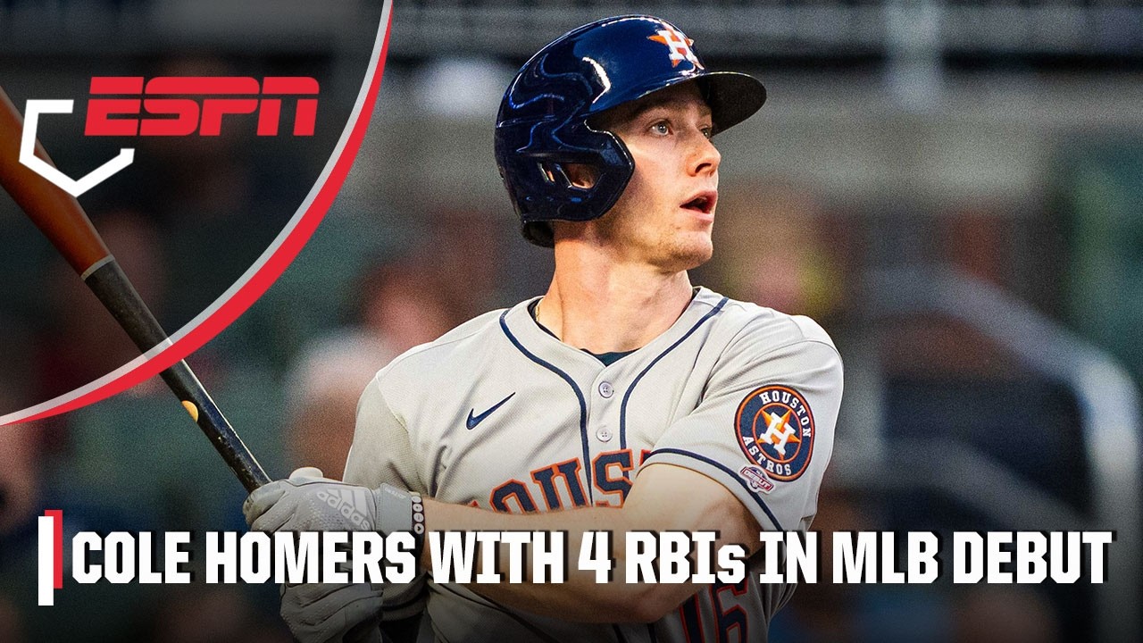 Зак Коул делает хоумран на первом броске в первой игре Высшей лиги 🔥 | ESPN MLB