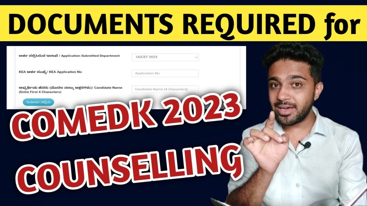 Documents Required For COMEDK Counseling 2023 | Explained In Kannada