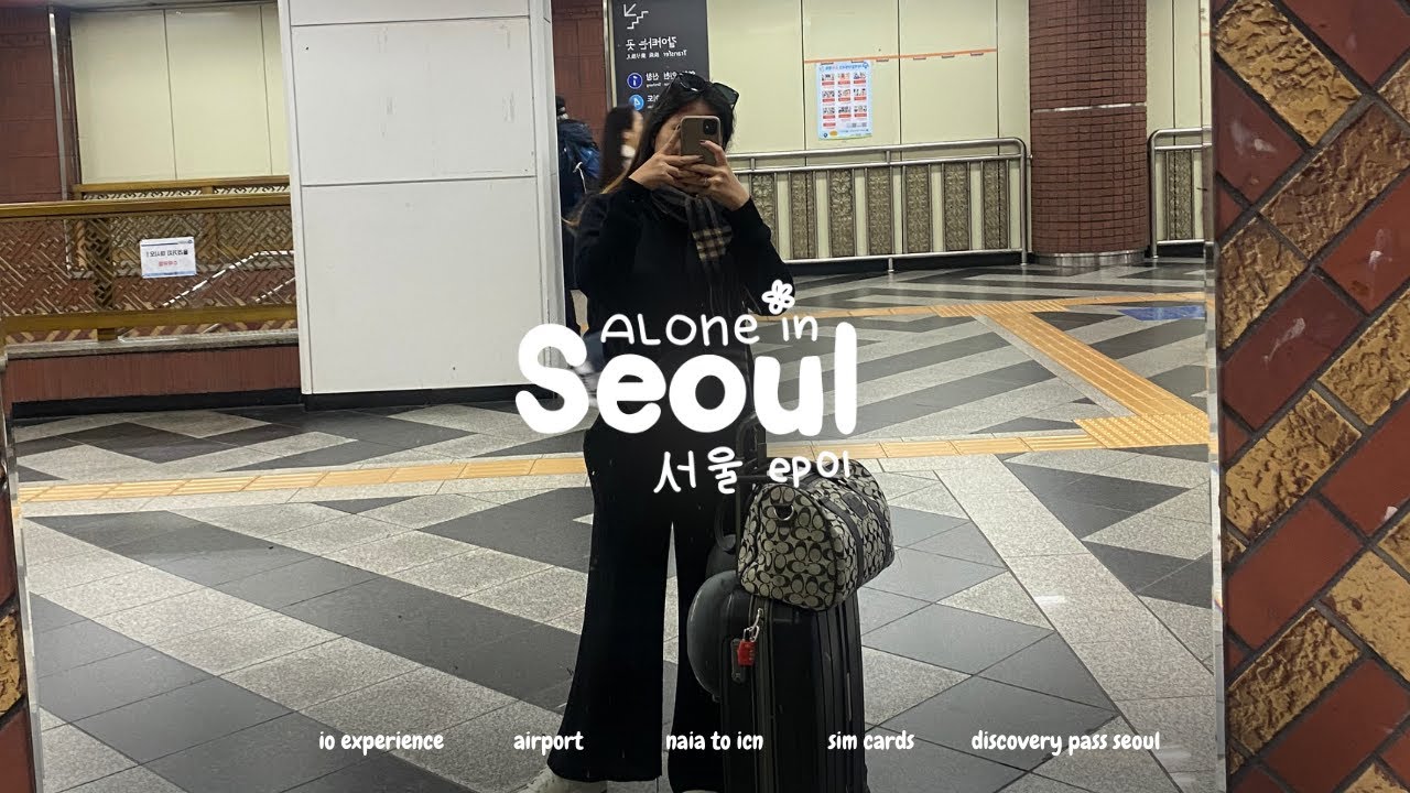 KOREA VLOG 🇰🇷 travelling solo p.1 — mnl to korea, immigration, atm, sim card, dsp