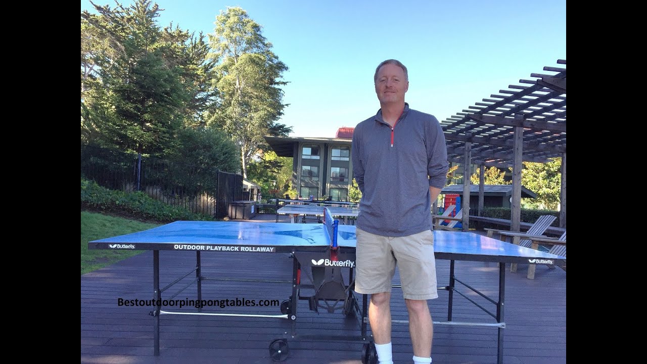 Butterfly Outdoor Playback Rollaway Ping Pong Table