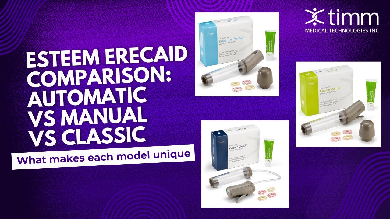 Esteem ErecAid Comparison: Automatic vs Manual vs Classic