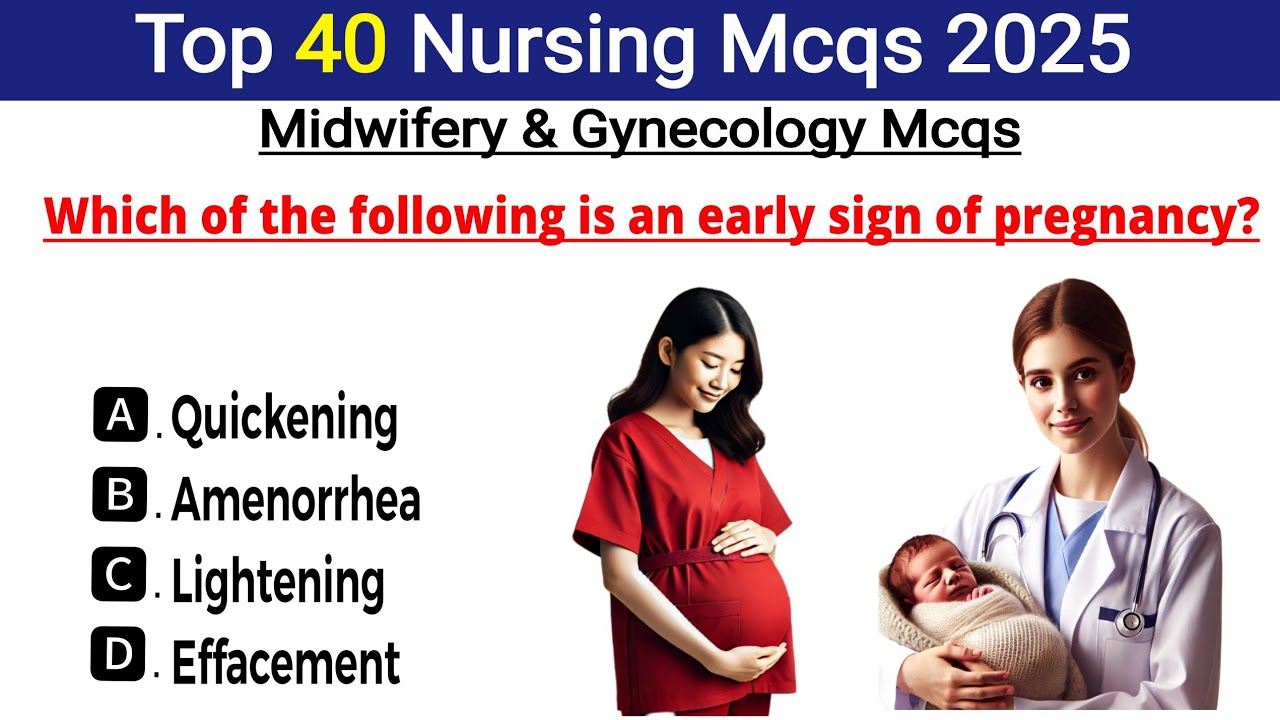 Midwifery & Gynecology Mcqs | Top 40 nursing mcqs | Midwifery mcqs | Gynecology Mcqs | RRB mcqs