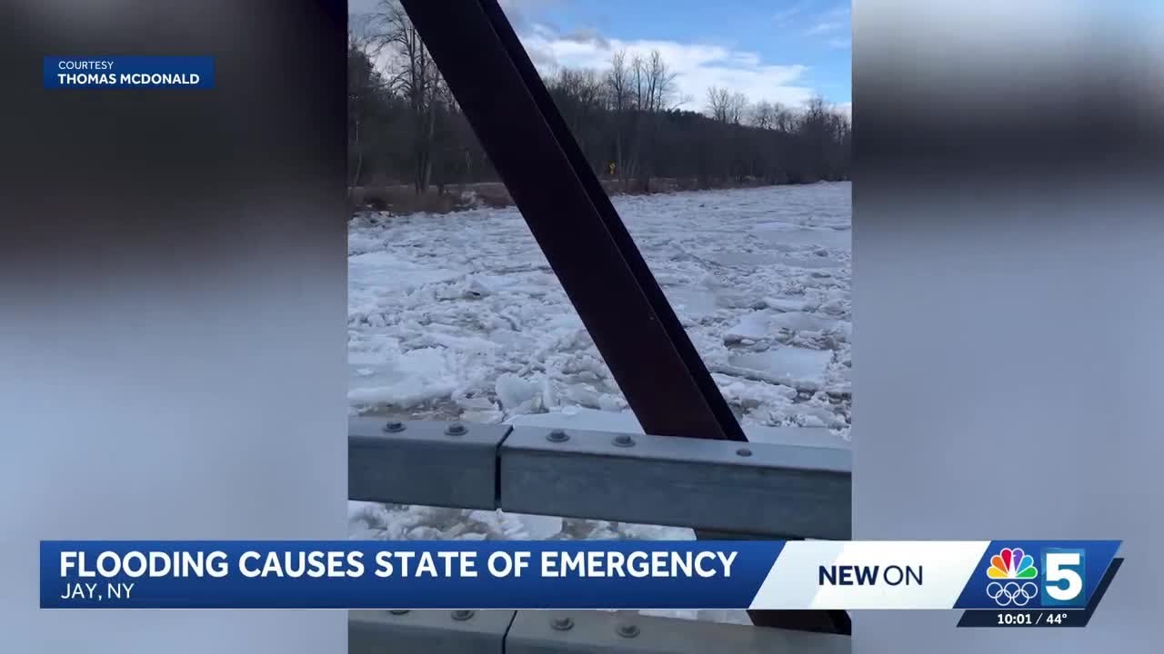 State of emergency declared in Jay NY after Ausable river Ice Jam and flooding