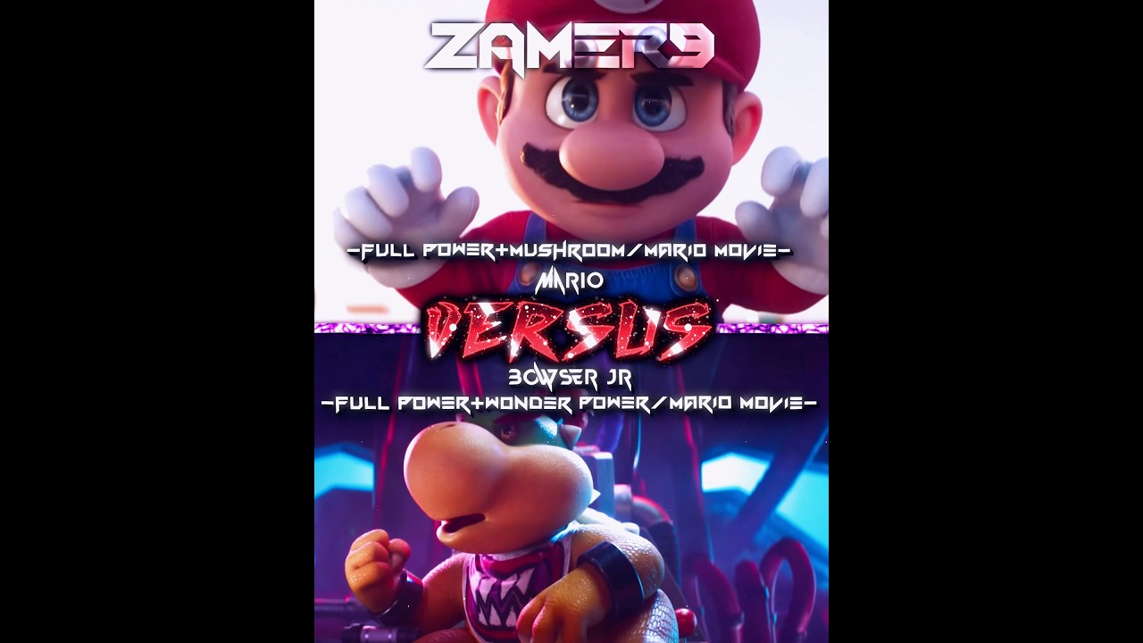Mario Vs Bowser Jr #battle #edit #mario #mariomovie #alightmotion #wisedit #foryou #whoisstrongest