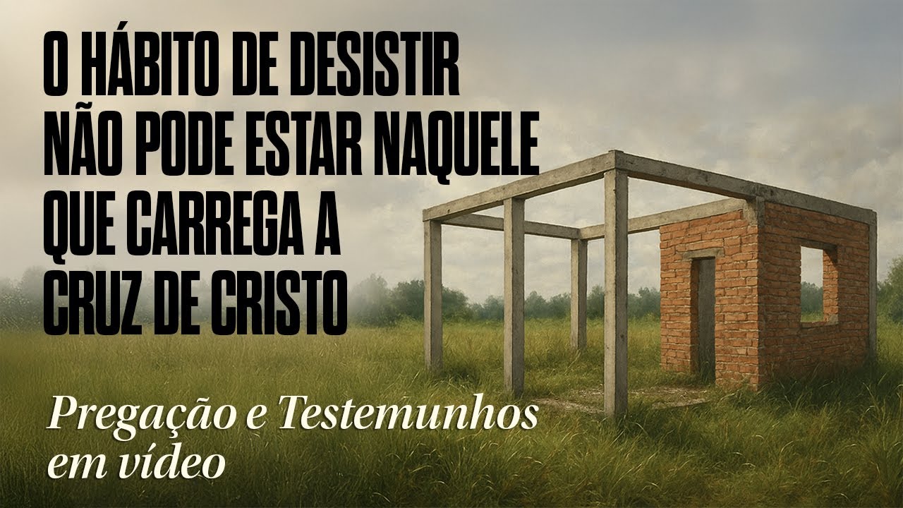 O hábito de desistir não pode estar naquele que carrega a cruz de Cristo