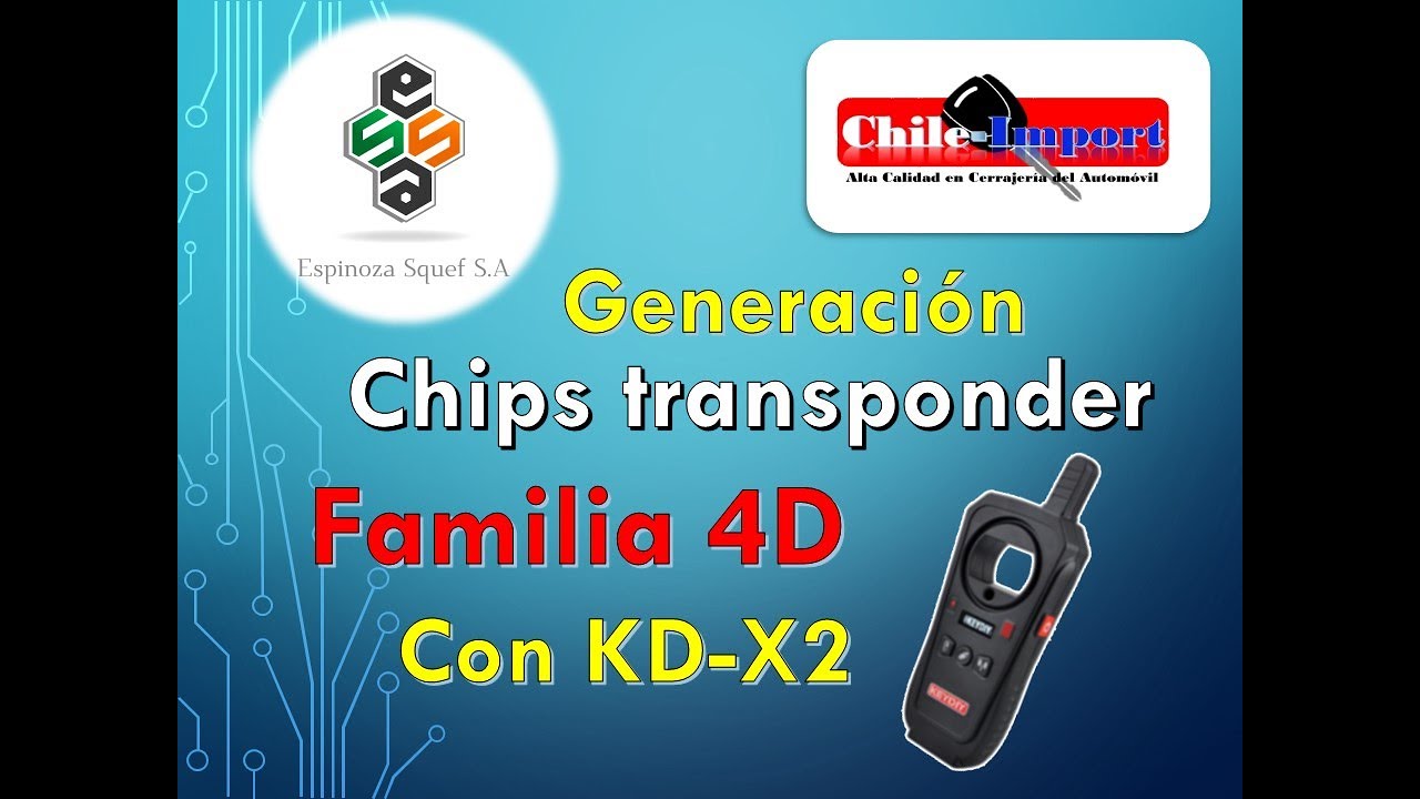 Generación Chips transponder Familia 4D con KDX2