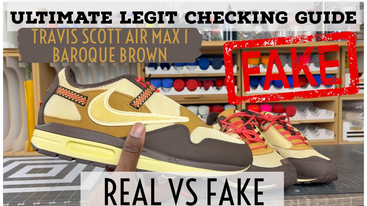 ULTIMATE LEGIT CHECK GUIDE | TRAVIS SCOTT AIR MAX 1 BAROQUE BROWN | REAL VS FAKE | BLACK LIGHT TEST