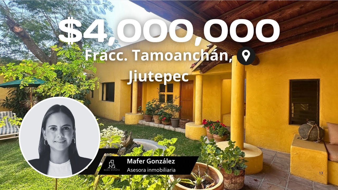 Tu casa con jardín, alberca y cancha de tenis | Fracc. Tamoanchán, Jiutepec, Morelos