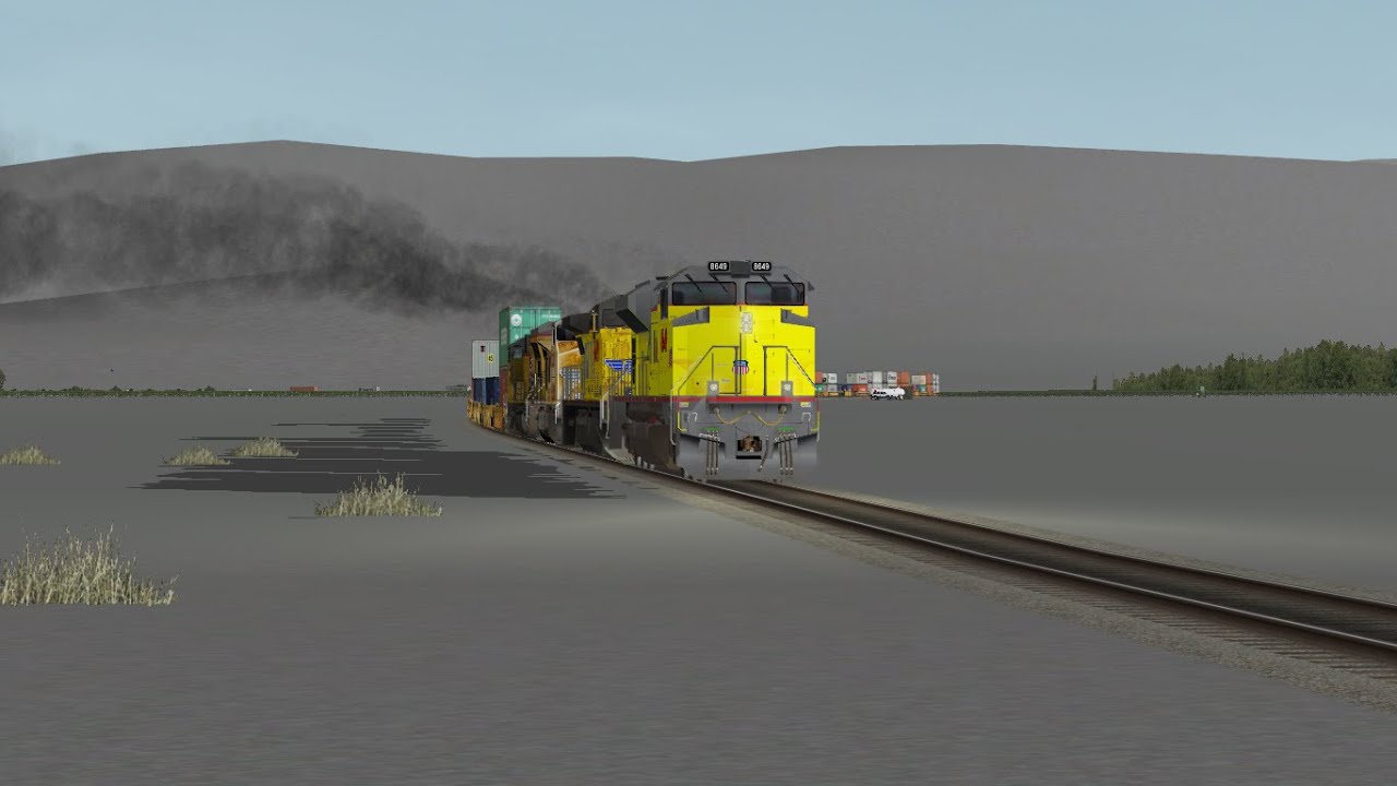 ORTS: High Speed UP SD70ACe #8649 New Paint Nose Flag SB IBRLA-05 At San Luis Obispo, CA