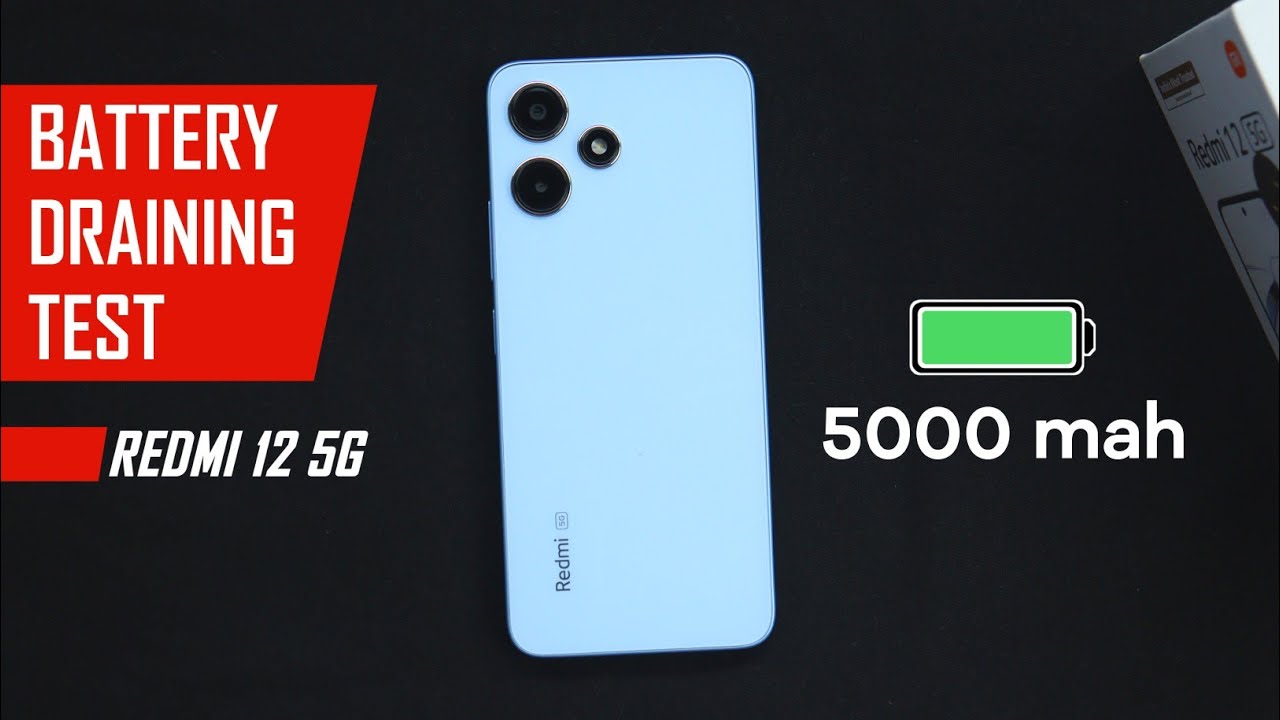 Redmi 12 5G Battery Draining Test | 100% to 0% | 5000mah battery | Gaming test, Content Watching 😍