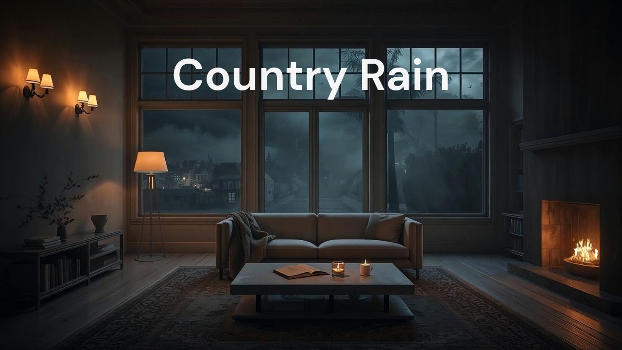 Country Road Rain | Peaceful Rural Rain Ambience for Sleep | 90 Minutes