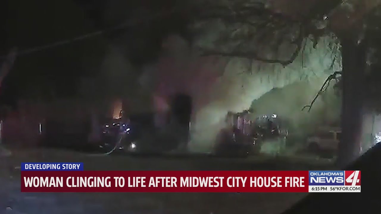 Midwest City house fire leaves Oklahoma woman trapped, fighting for life