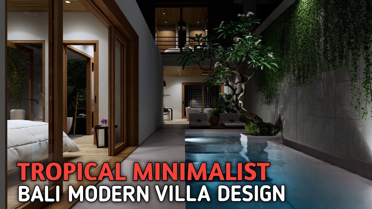 2 STOREY TROPICAL MINIMALIST BALI MODERN VILLA DESIGN// SMALL HOUSE VILLA DESIGN// MAHAPUTRA DSIGN