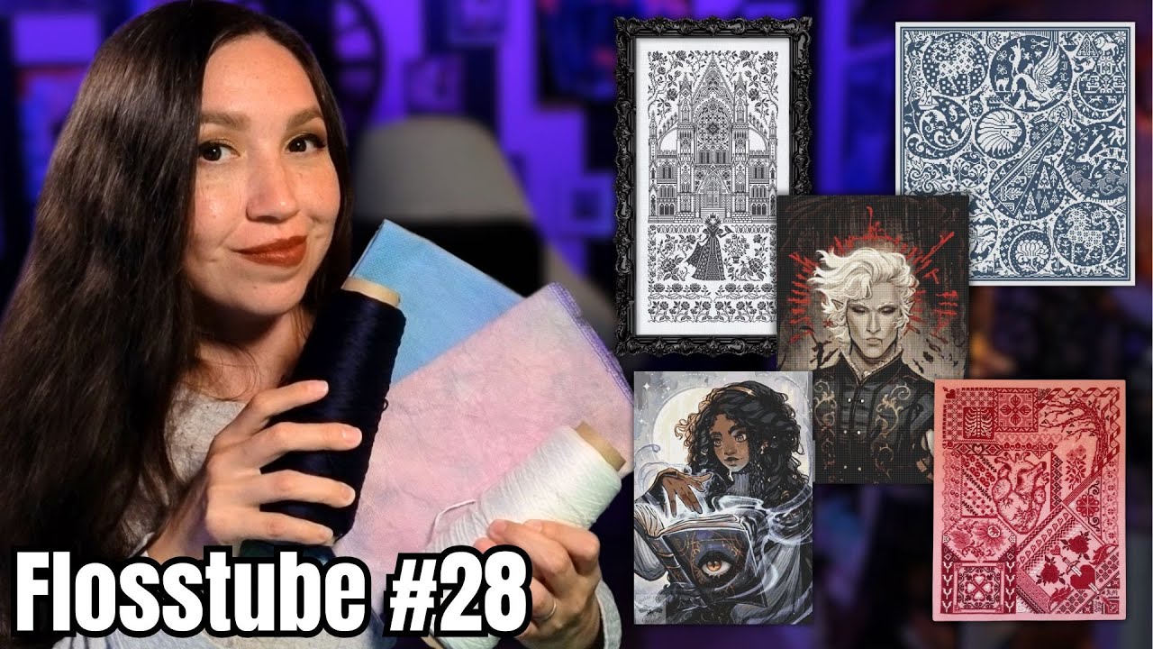 Flosstube #28: I hit ALL my cross stitch goals for July + cross stitch events!