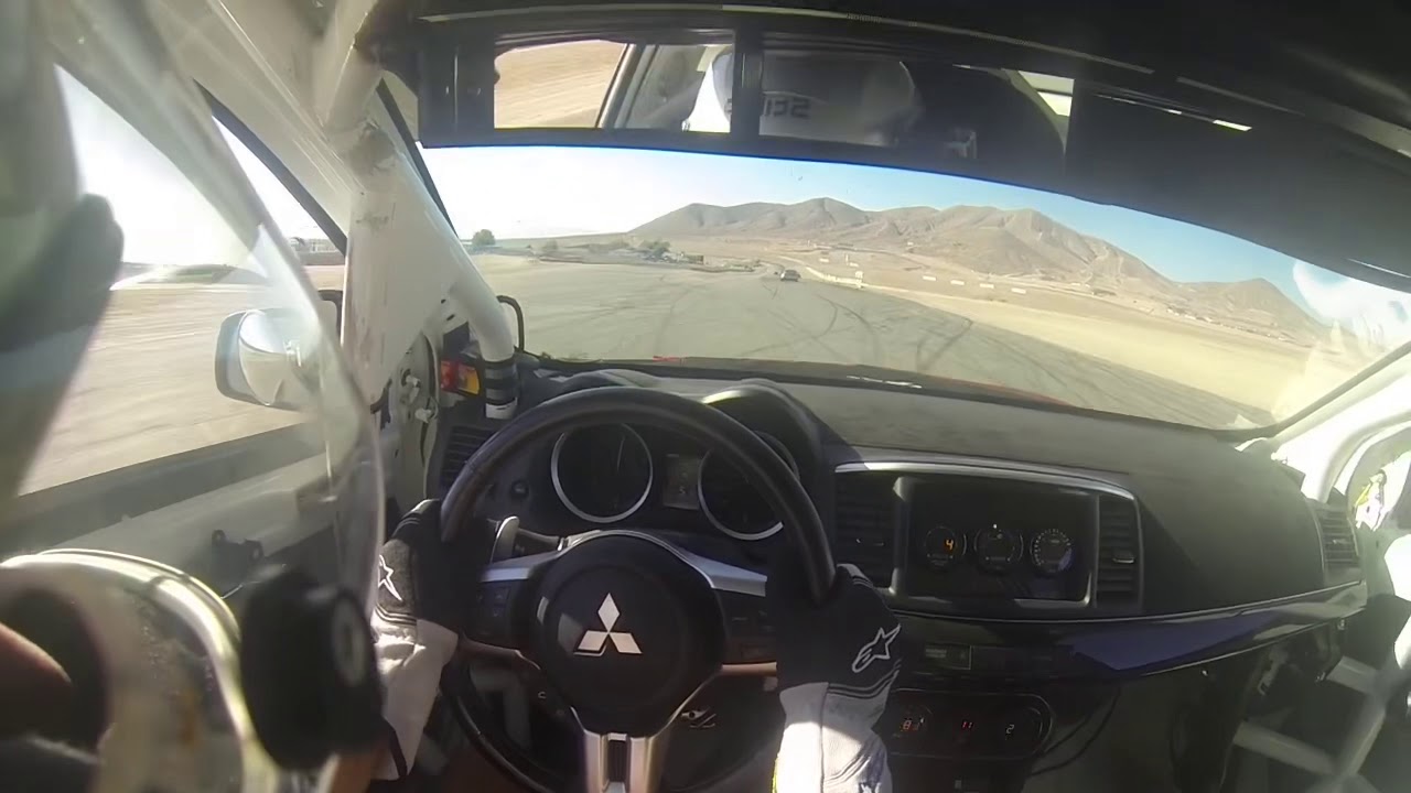 Evo X MR race car at willow springs