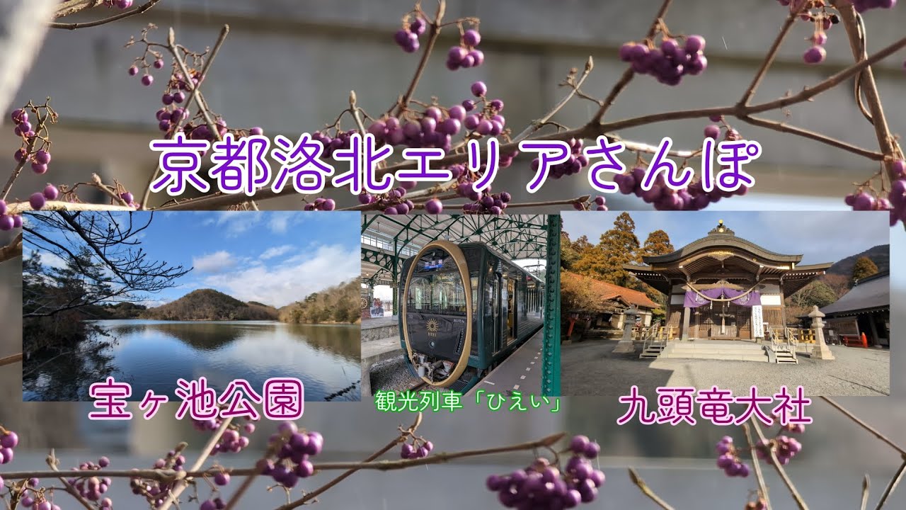京都洛北エリアさんぽ【宝ヶ池公園、九頭竜大社】途中、叡山電車の観光列車「ひえい」に乗りました。#神社 #自然 #風景 #癒し #京都 
