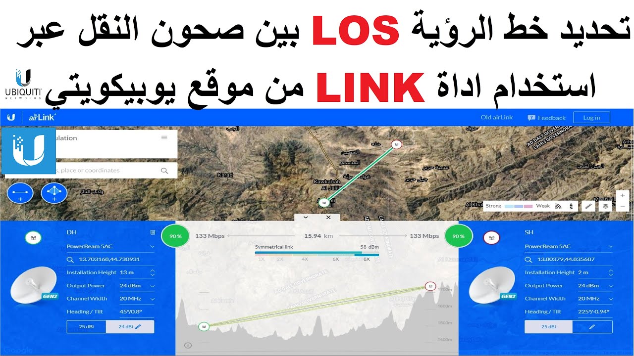 كيف تختار افضل مواقع لصحون المايكرويف المقدمة من شركة يوبيكويتي Ubiquiti لنقل الانترنت لمسافات بعيدة