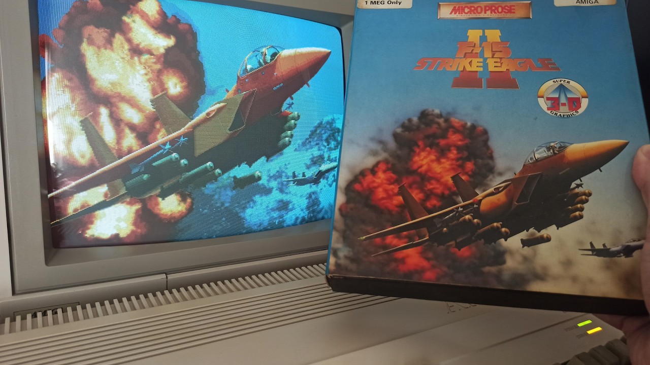 F-15 Strike Eagle 2 - Amiga - Unboxing & Longplay [Real Hardware]