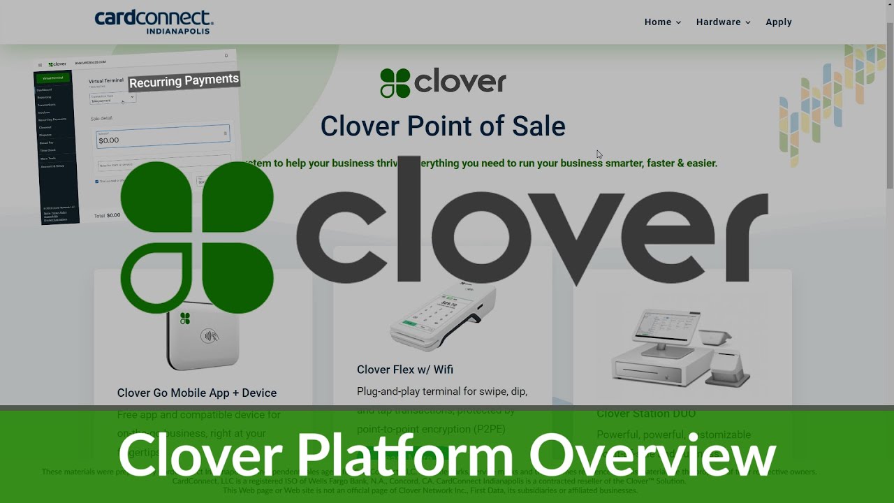 Clover Point of Sale — Учебное пособие по Clover — Аппаратное и программное обеспечение для учётн...