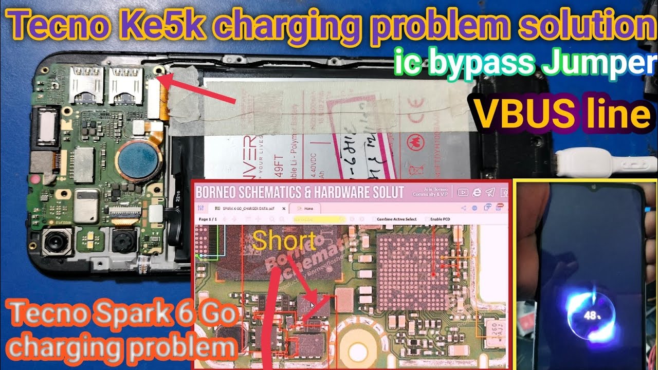 Tecno ke5k charging problem || Tecno spark 6 go charging problem