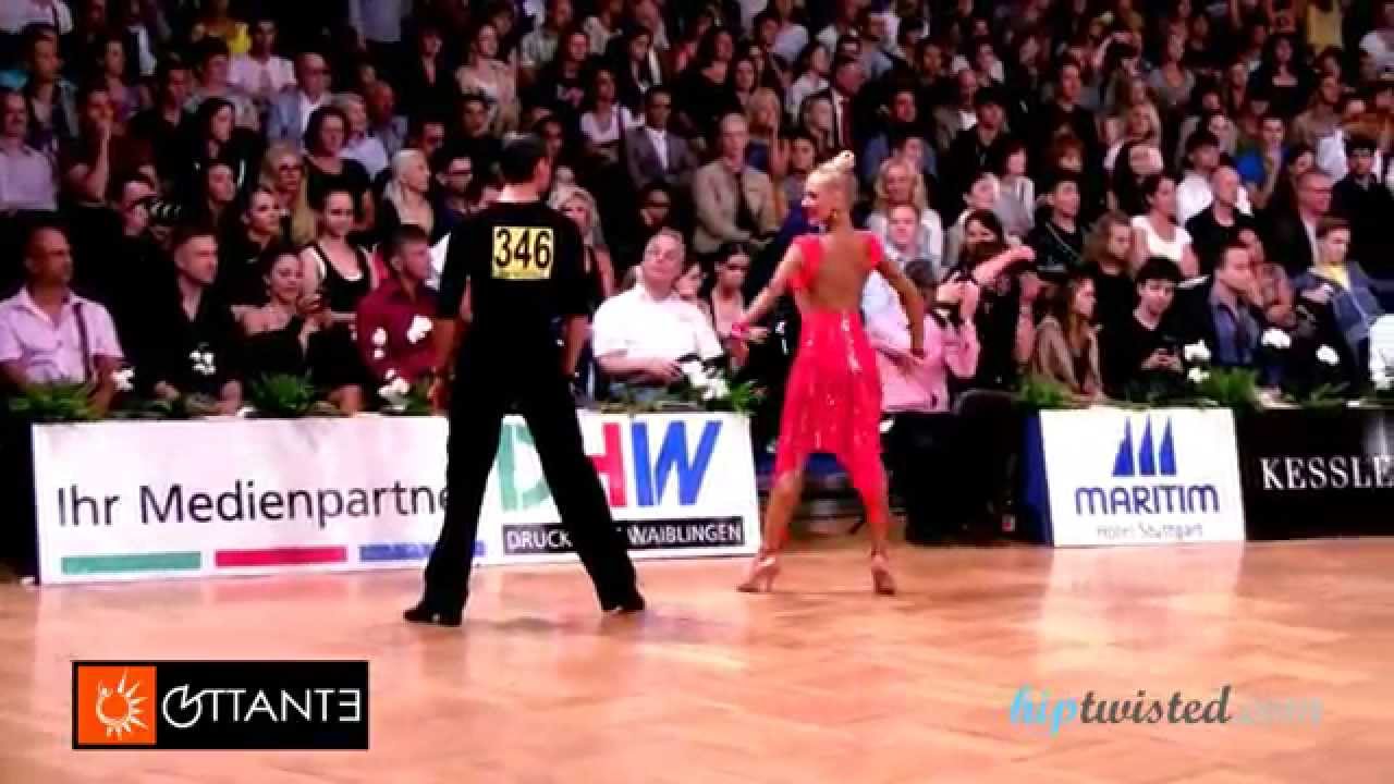 Armen Tsaturian - Svetlana Gudyno, GOC Stuttgart 2014, WDSF Grand Slam latin, 4. round - chachacha