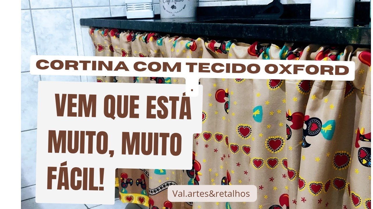 Como fazer uma cortina para porta de pia. Imperdível !@valarteseretalhos #diy