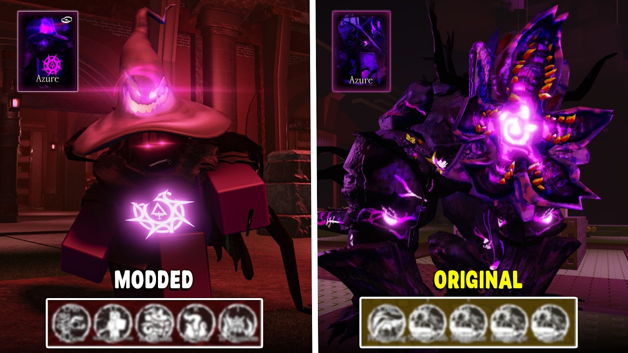 Forsaken AZURE Real VS Modded Movesets !