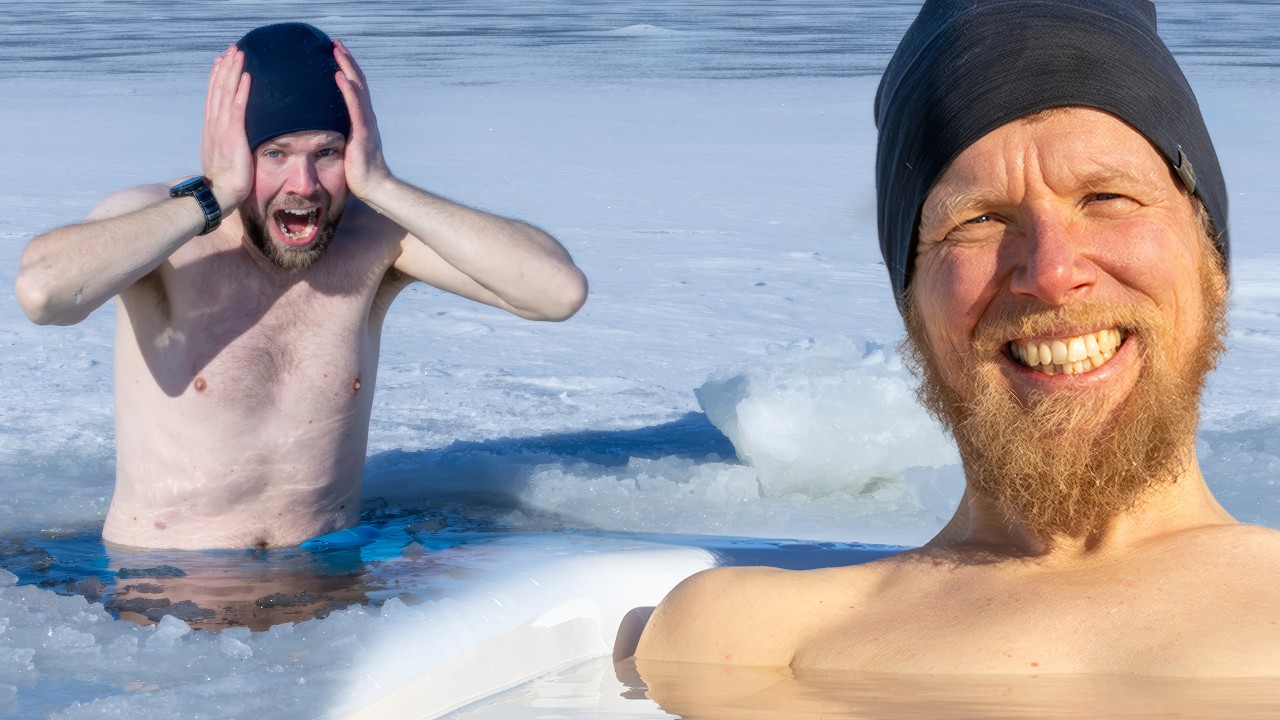 Vi laver vildmarksbad ude på isen