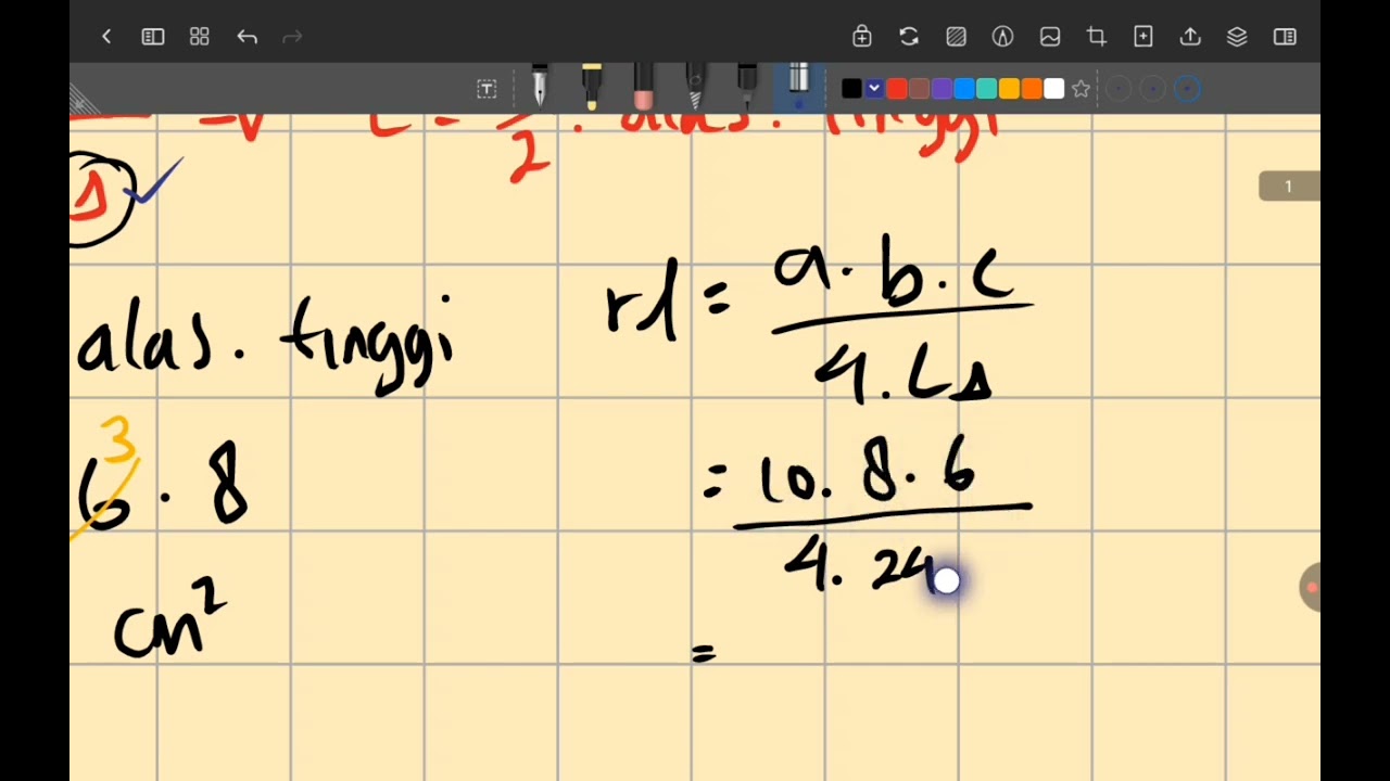 Contoh Soal Matematika Lingkaran Dalam dan Luar Segitiga Kelas XI Semester Ganjil
