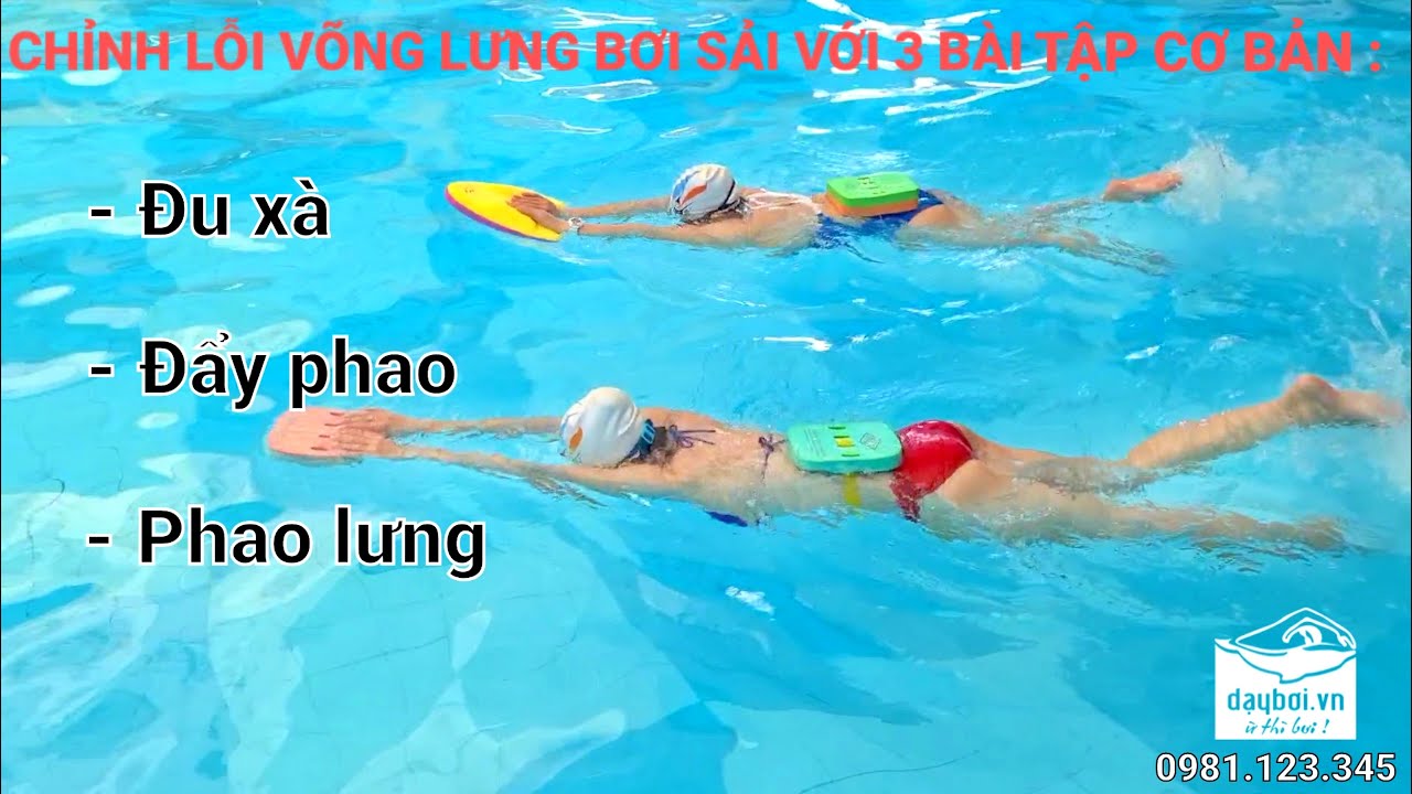 Dạy Bơi Sải Chi Tiết - Hướng Dẫn Chỉnh Lỗi Võng Lưng Trong Bơi Sải | Mẹo Học Bơi Chuẩn