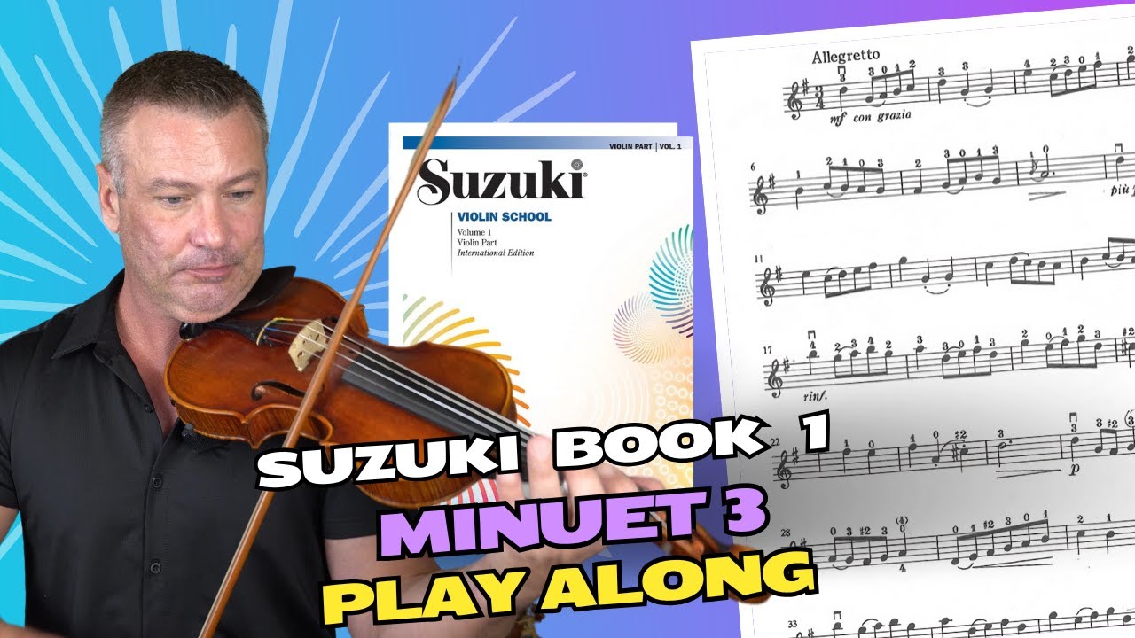 Suzuki Книга 1 — Менуэт 3 (Игра на скрипке и самоучитель)