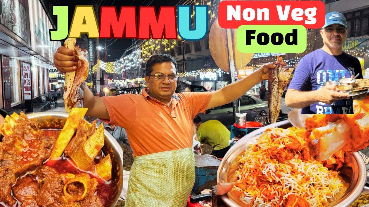 Jammu Non Veg Food|Ministers ke Pasandida Fish Pakore| Khatta Meat|Mutton Rogan Josh| Billu Kabab|