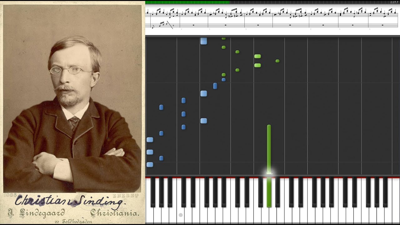 Sinding - Rustle of spring - Opus 32 No.3 / Classical Piano Tutorial Sheet Music