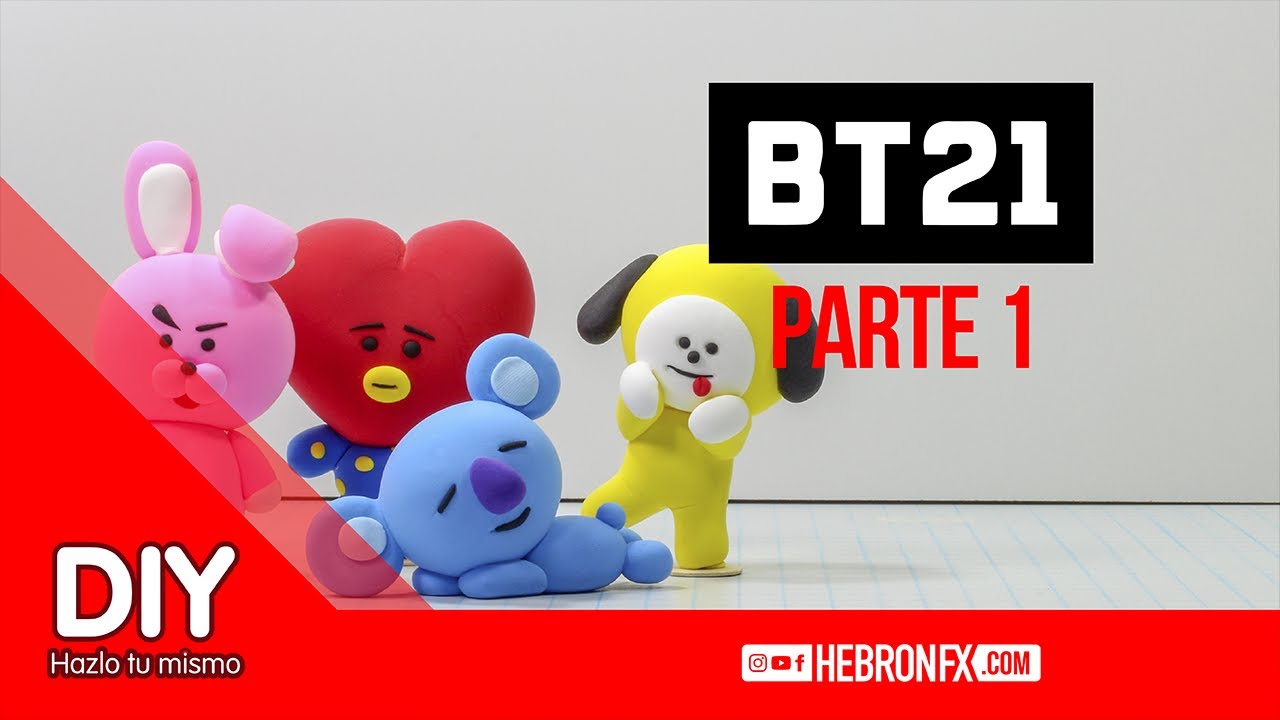 CÓMO HACER FIGURAS DE FOAMY MOLDEABLE FÁCILES | BT21 -Tata y Koya | PLASTILINA -Arcilla Polimerica