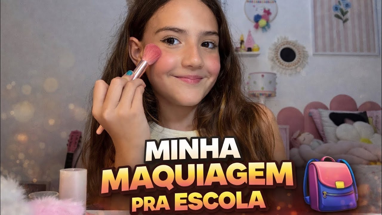 MINHA MAQUIAGEM PRA ESCOLA | TUTORIAL ✨ #mimipuertas #maquiagem #voltaasaulas #escola 