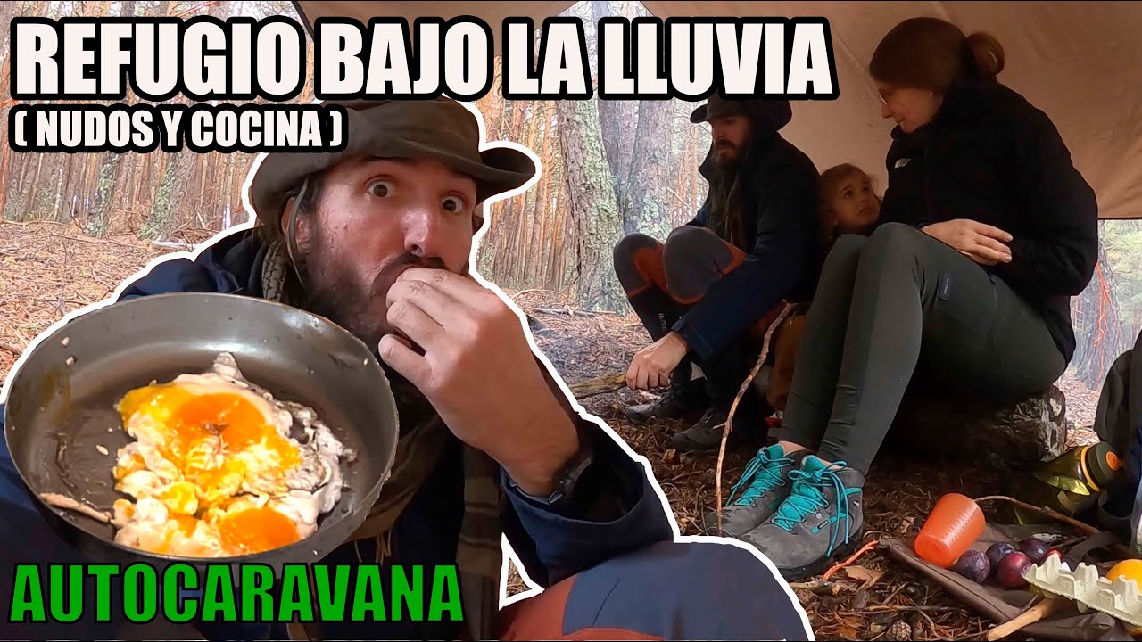 Refugio bajo la lluvia EN AUTOCARAVANA  autocaravana#travel#family#rutas