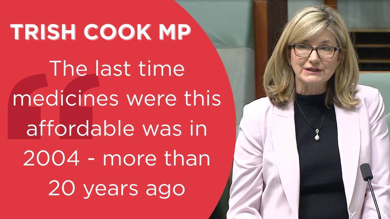 Trish Cook MP - Cheaper medicine Bill