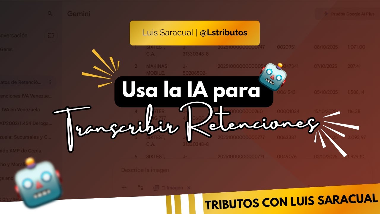 🔴Utiliza la IA para transcribir Retenciones (y exportarlas a Excel)