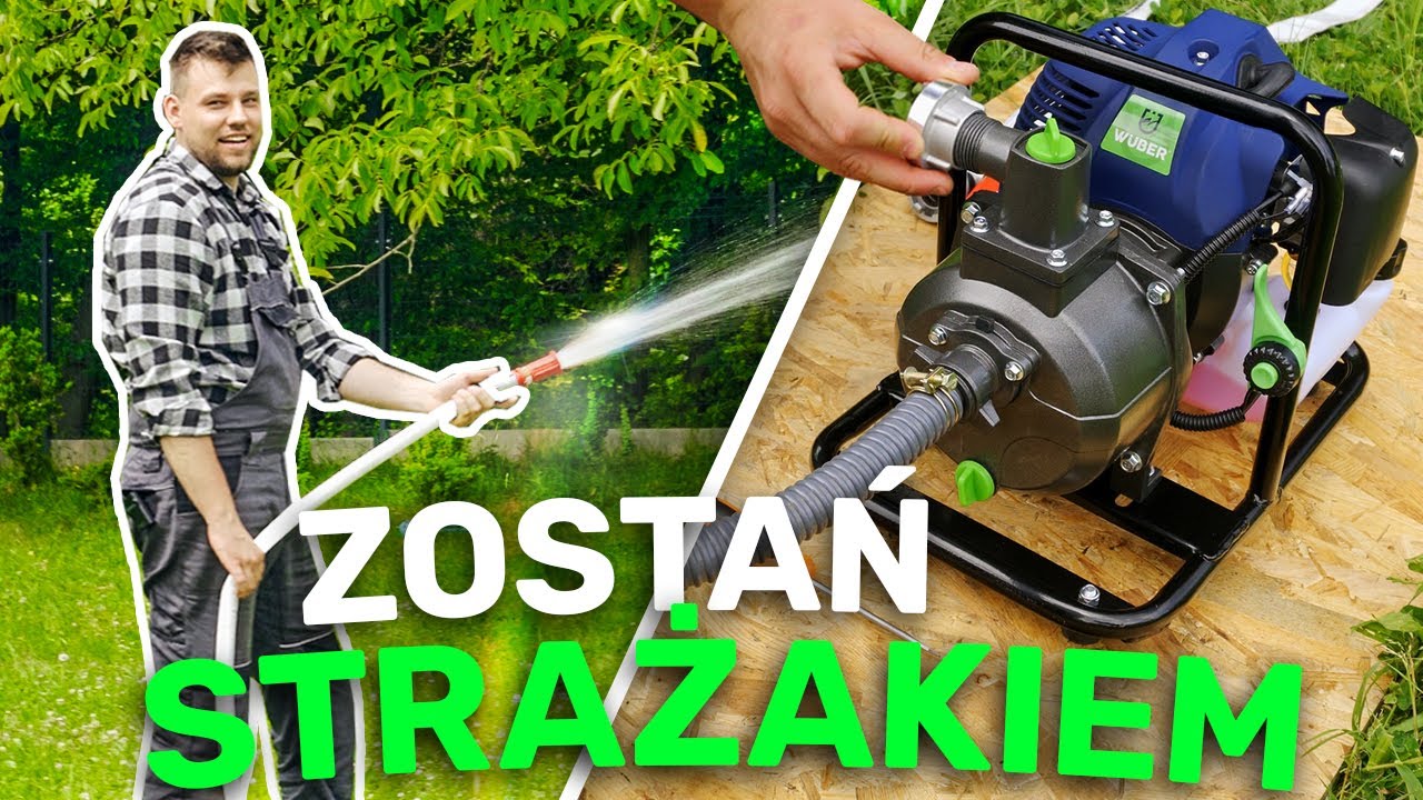 Znalazł spos&oacute;b na to jak zaciągnąć wodę do motopompy!