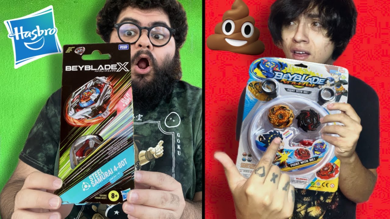 El Beyblade ORIGINAL MÁS BARATO 🟢 vs el Beyblade PIRATA más CARO 🔴 #beyblade #beybladeburst