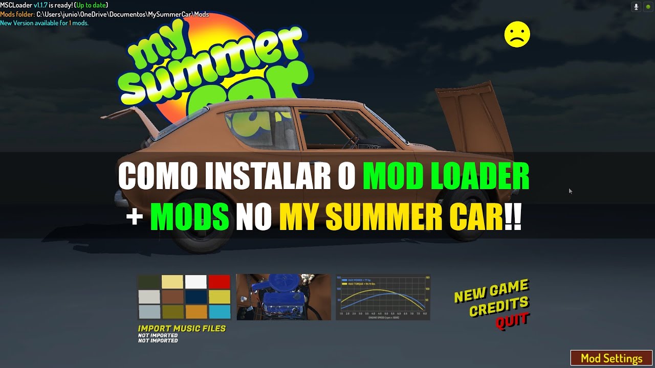 No-nonsense tutorial - How to install mods in My Summer Car (MSC Modelloader) PT-BR 2020