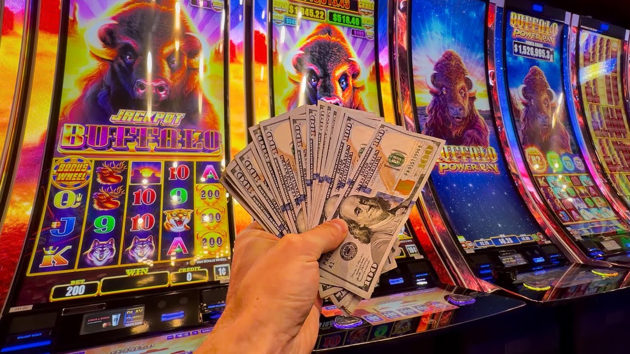 the new jackpot buffalo slot machine is insane....