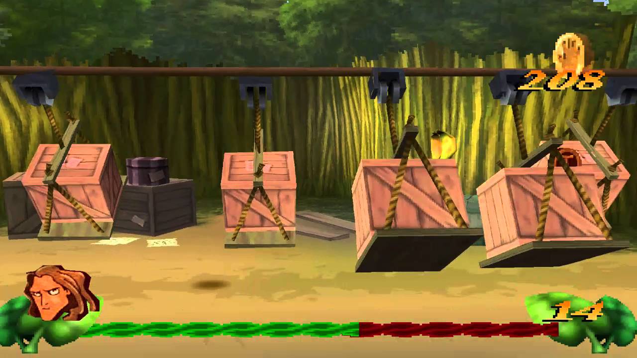 Disney's Tarzan (PS1) 100% Walkthrough - Part 10 - Level 9: Campsite Commotion (Hard)