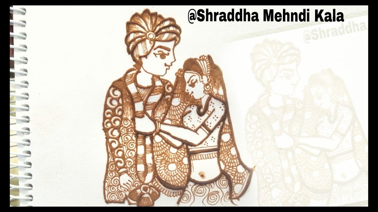 How To Make Bride And Groom During Varmala Ritual in Bridal Mehndi Design By Henna Artist Shraddha