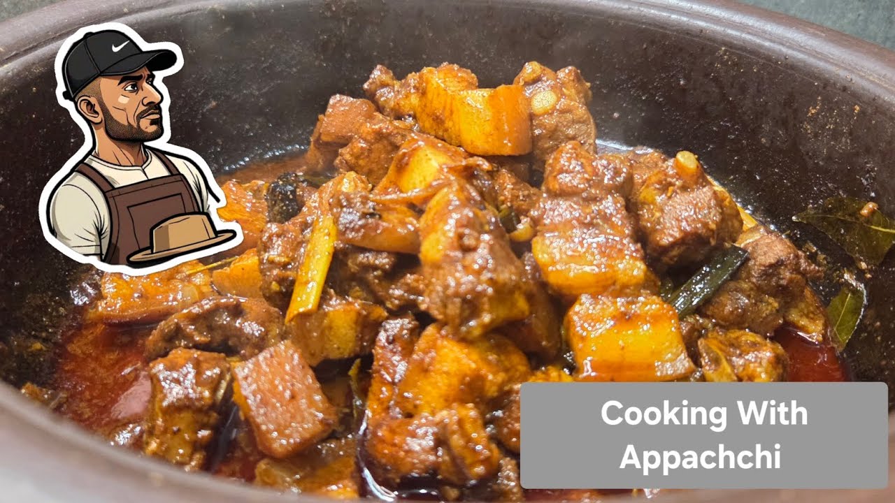 Traditional Red Pork Curry (ඌරූ මස් මිරිසට) - Appachchi's Special Recipe! #pork #appachchi