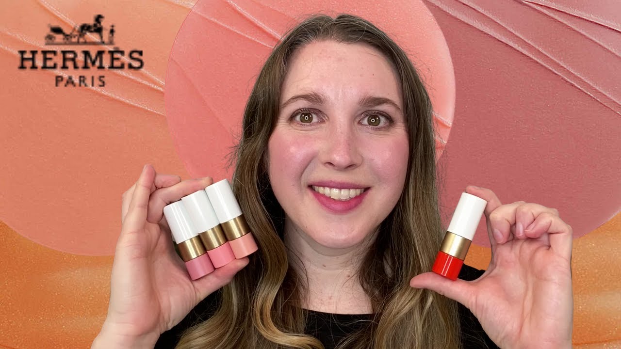 NEW HERMES LIP ENHANCERS | Swatches & Review of All 3 Shades + Poppy Lip Shine Comparison