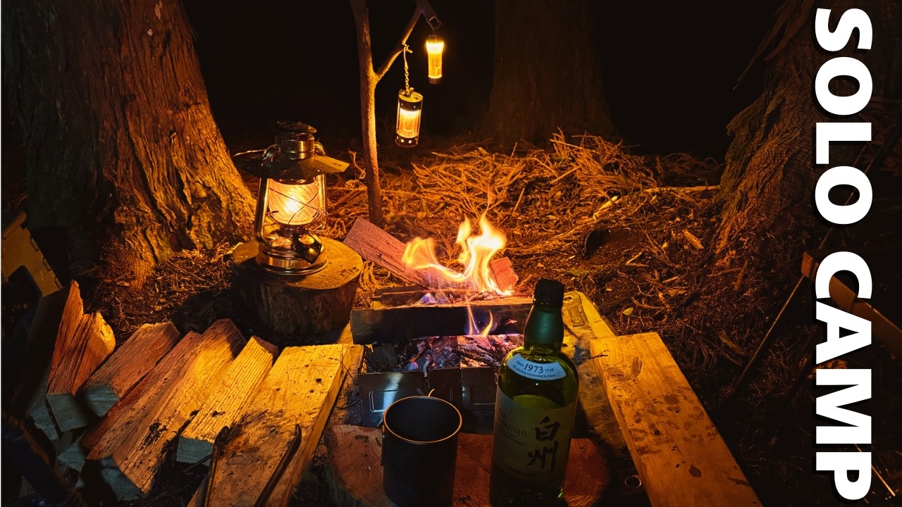 -6℃の冬の山奥で一人ソロキャンプ。朝起きたら真っ白な世界に覆われていた。（ASMR）